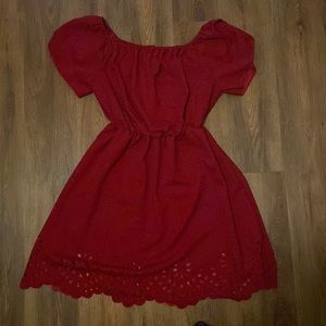 Red Off Shoulder dress